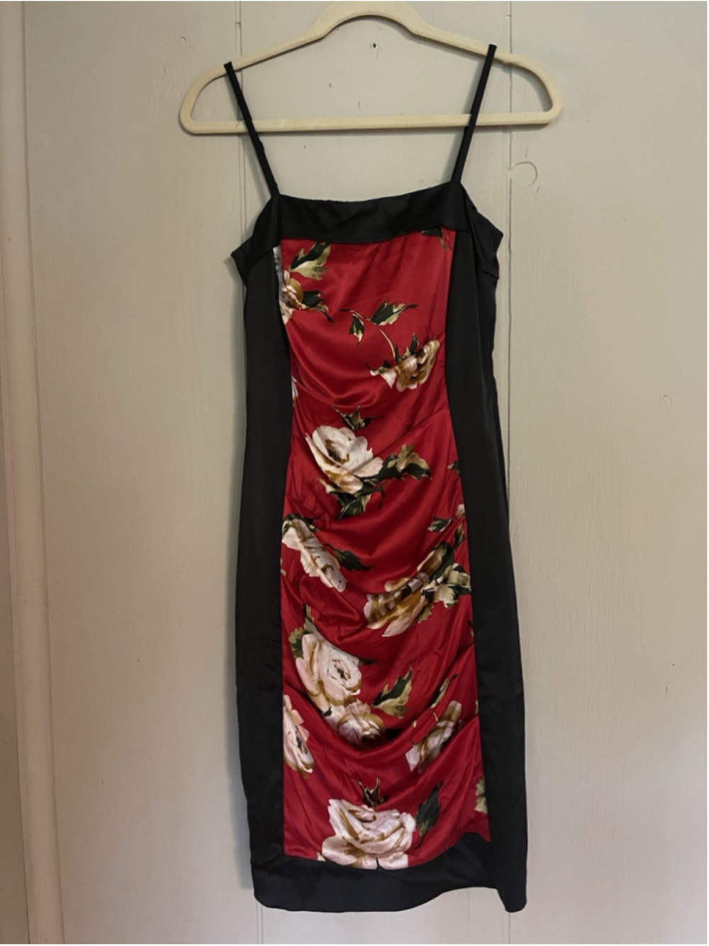 Cache Y2K Silk Asian Inspired Floral Form Fitted Midi Dress 6 - Picture 2 of 6